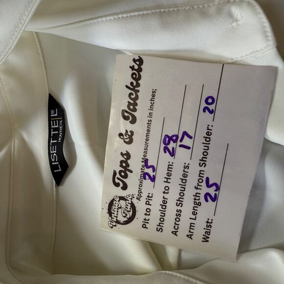 Lisette Montréal Women’s White Bell Sleeve Button-Up Top Size XL - Picture 10 of 11